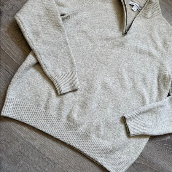 Amazon Essentials Men's Light Gray Zip-Up Sweater-Size L - Picture 6 of 10